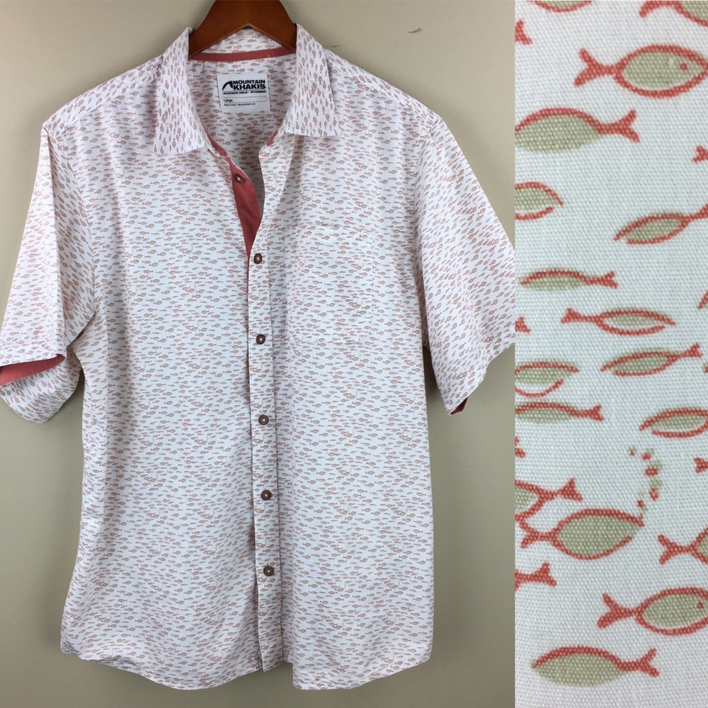 Mountain Khakis fish print short sleeve shirt